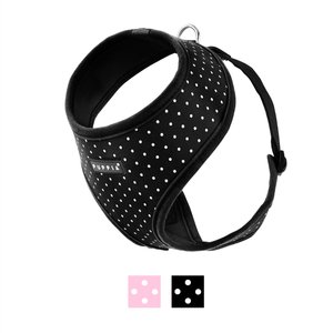 Puppia Dotty Print Polyester Back Clip Dog Harness, Black Dotty, Large: 18.9 to 28.4-in chest