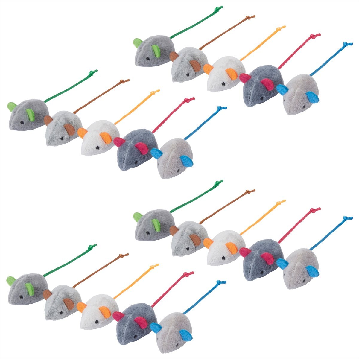 FRISCO Mice Plush Cat Toy with Catnip, 20 count