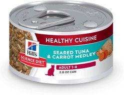 Hill's Science Diet Adult Healthy Cuisine Seared Tuna & Carrot Medley Canned Cat Food, 2.8-oz, case of 24