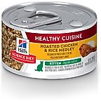 Hill's Science Diet Kitten Healthy Cuisine Roasted Chicken & Rice Medley Canned Cat Food, 2.8-oz, case of 24