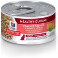 Hill's Science Diet Adult Healthy Cuisine Poached Salmon & Spinach Medley Canned Cat Food, 2.8-oz, case of 24