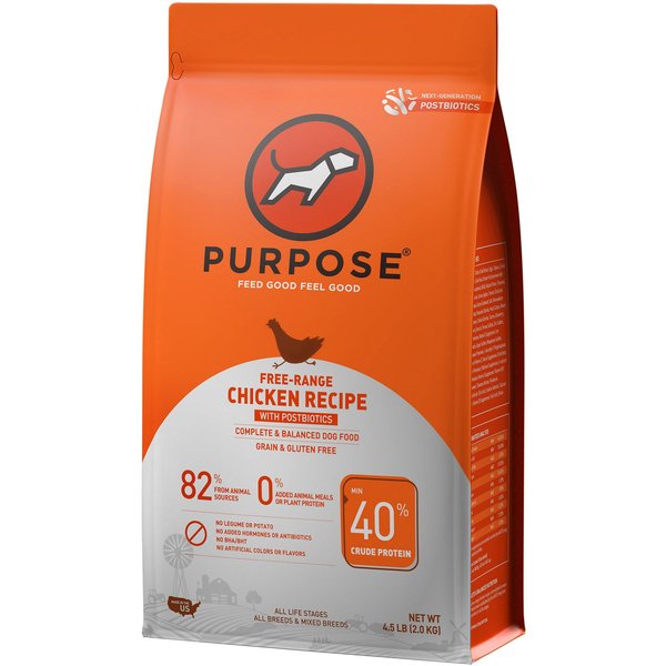 PURPOSE Free-Range Grain-Free Chicken Recipe with Postbiotics Dry Dog ...