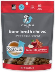 Shameless Pets Bone Broth Chews Bacon Hits Different Dog Treats, 8-oz bag
