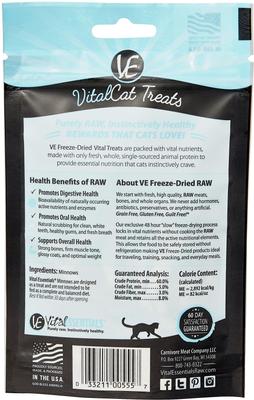 Show full view: Vital Essentials Minnows Freeze-Dried Cat Treats, 0.5-oz bag slide 3 of 10