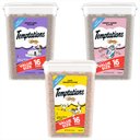 Variety Pack - Temptations Classic Tasty Chicken Flavor Soft & Crunchy Cat Treats, 16-oz tub, Dairy & Shrimp Flavors 