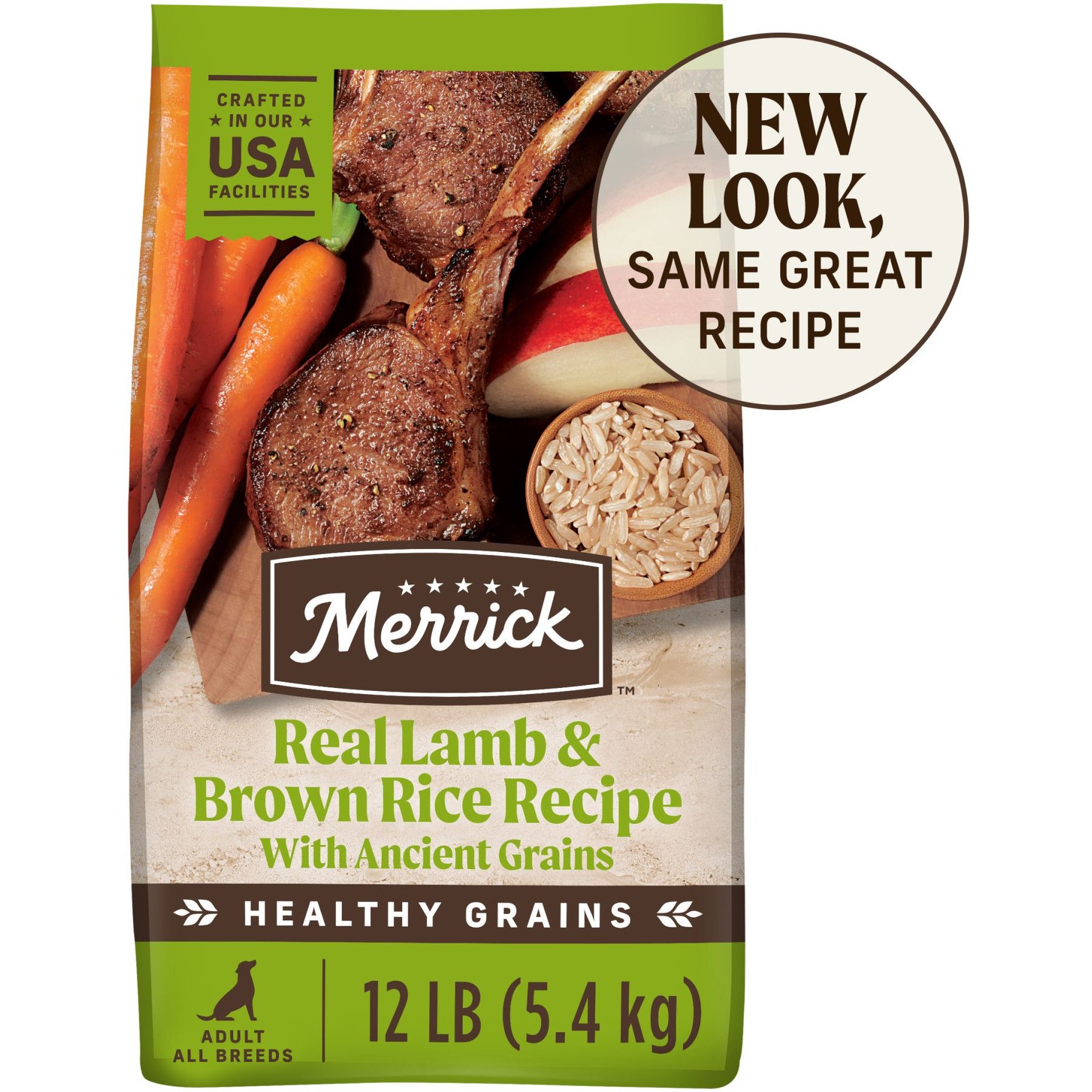 MERRICK Classic Healthy Grains Dry Dog Food Real Lamb Brown Rice Recipe with Ancient Grains 25 lb bag Chewy