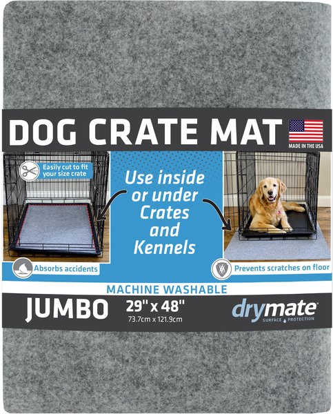 DRYMATE Protective Dog Crate Mat Liner Potty Training Pad, Grey