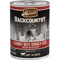 Merrick Backcountry Grain-Free Wet Dog Food Chunky Beef Dinner in Gravy, 12.7-oz can, case of 12