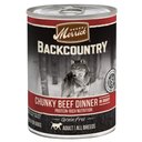 Merrick Backcountry Grain-Free Wet Dog Food Chunky Beef Dinner in Gravy, 12.7-oz can, case of 12