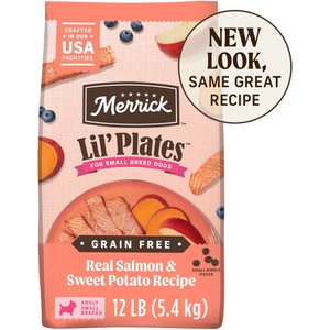 MERRICK Lil Plates Grain Free Chicken Free Real Salmon Sweet Potato Recipe Small Breed Dry Dog Food 12 lb bag Chewy