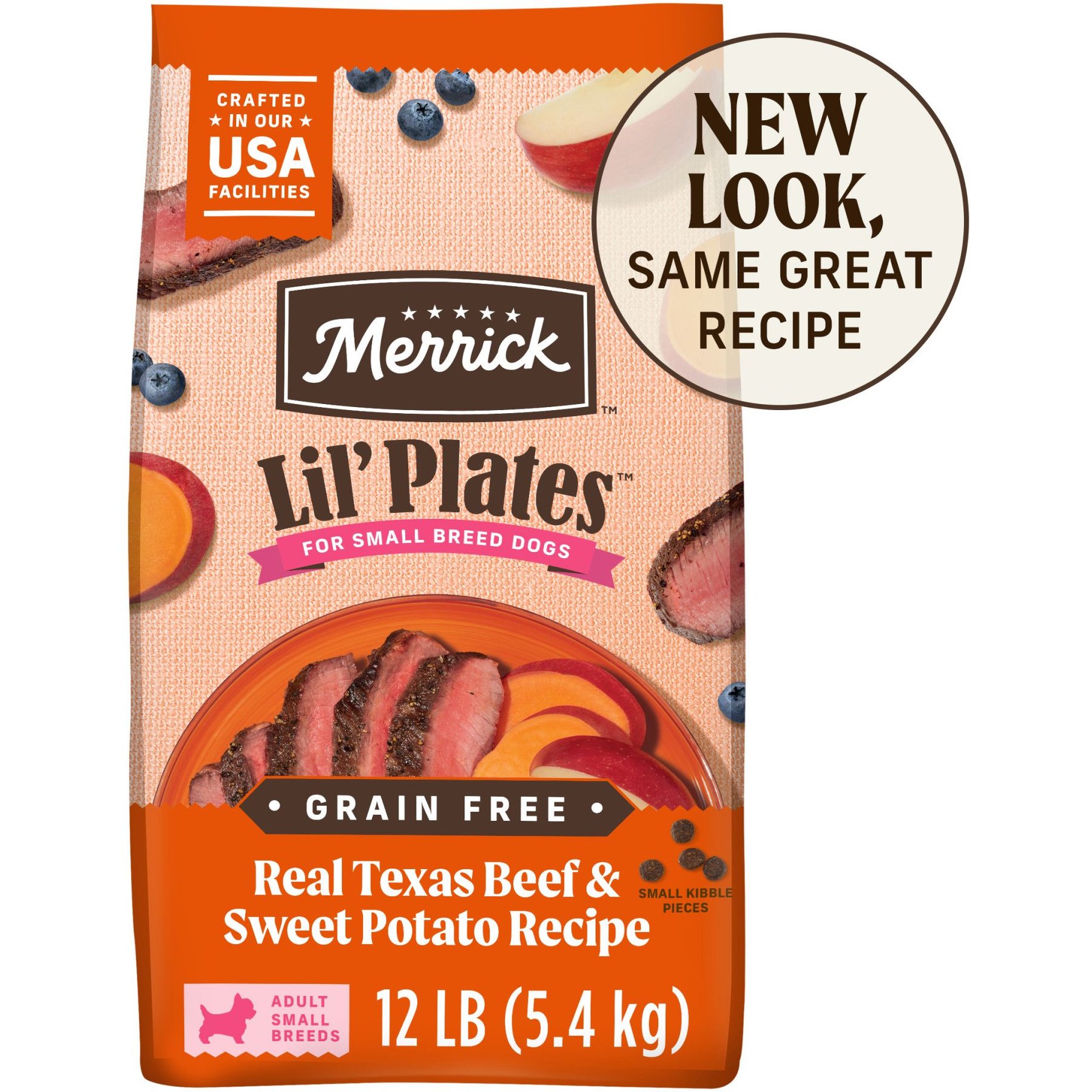 MERRICK Lil Plates Grain Free Chicken Free Real Texas Beef Sweet Potato Recipe Small Breed Dry Dog Food 12 lb bag Chewy