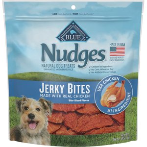Blue Buffalo Nudges Jerky Bites Chicken Natural Dog Treats, 16-oz bag