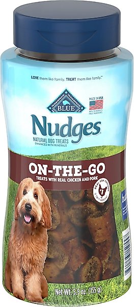 Blue Buffalo Nudges On The Go Chicken & Pork Natural Dog Treats, 5.5-oz container