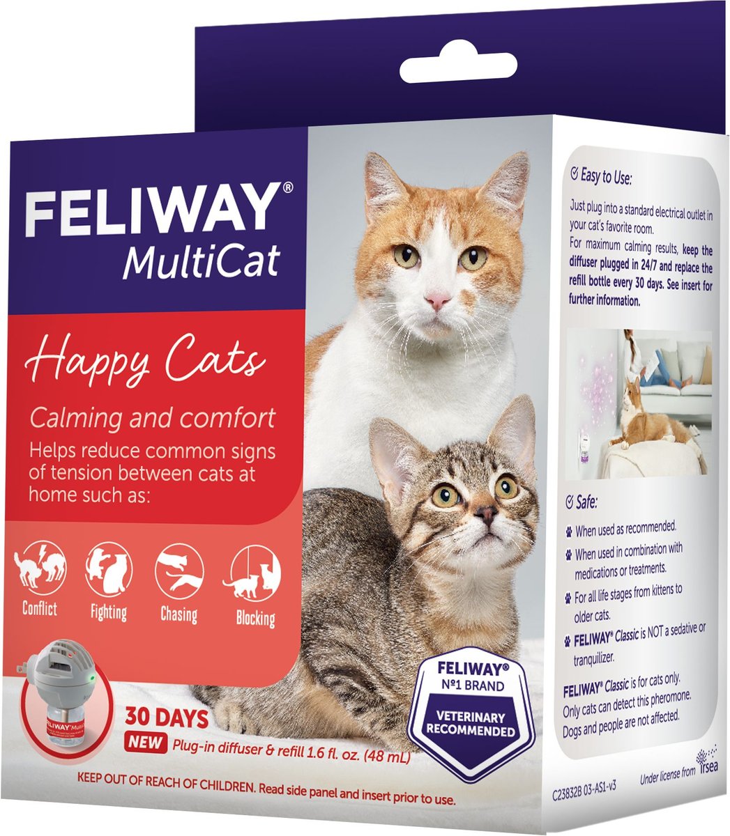 FELIWAY MultiCat 30 Day Starter Kit Calming Diffuser for Cats 1