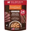 Instinct Healthy Cravings Grain-Free Cuts & Gravy Real Beef Recipe Wet Dog Food Topper, 3-oz pouch, case of 24