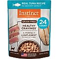 Instinct Healthy Cravings Grain-Free Cuts & Gravy Real Tuna Recipe Wet Cat Food Topper, 3-oz pouch, case of 24