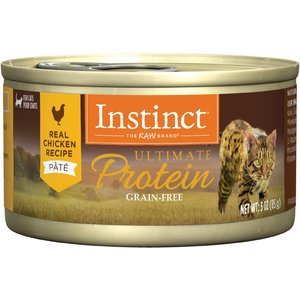 Instinct Ultimate Protein Grain-Free Pate Real Chicken Recipe Wet Canned Cat Food, 3-oz, case of 24