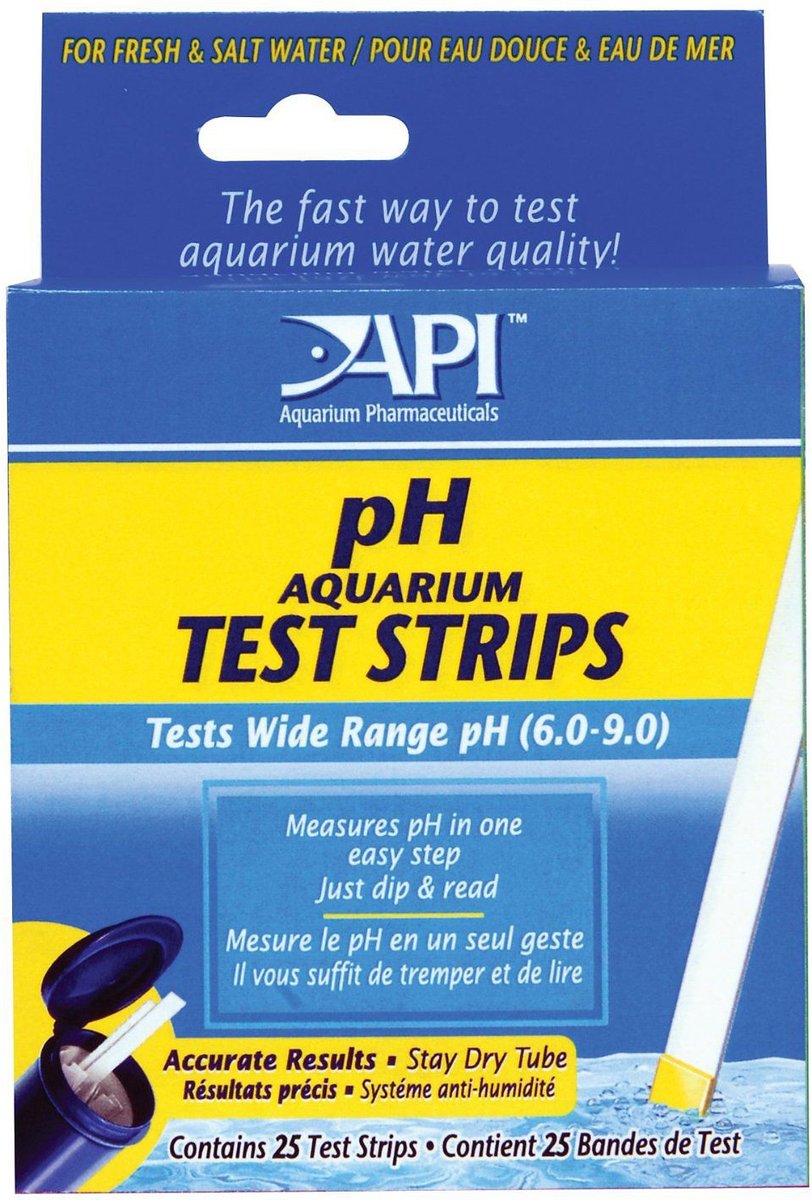 API pH Freshwater & Saltwater Aquarium Test Strips, 25 count slide 1 of 7