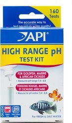 API High Range pH Fresh & Salt Water Aquarium Test Kit, 160 count