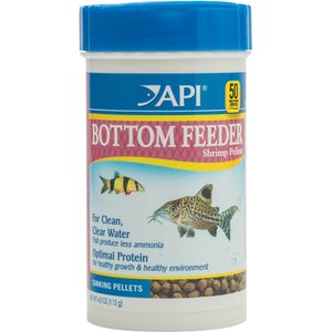 API Sinking Shrimp Pellets Bottom Feeder Fish Food, 4-oz bottle