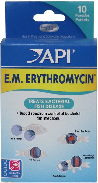 API E.M. Erythromycin Freshwater Fish Bacterial Disease Medication, 10 count slide 1 of 9