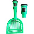 Pet Life Poopin-Scoopin Litter Shovel with Built-In Waste Bag Handle Holster Dog & Cat Poop-Scoop, Green