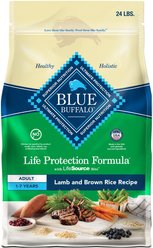 Blue Buffalo Life Protection Formula Natural Lamb & Brown Rice Adult Dry Dog Food, 24-lb bag