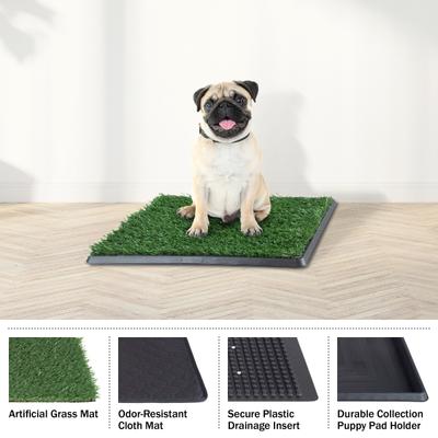 Show full view: Pet Adobe Artificial Grass Potty Trainer Dog Mat, Small, 4-Layer slide 5 of 7