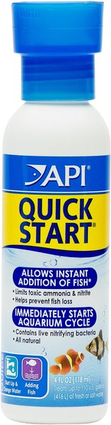 API Quick Start Freshwater & Saltwater Aquarium Water Treatment, 4-oz bottle slide 1 of 8