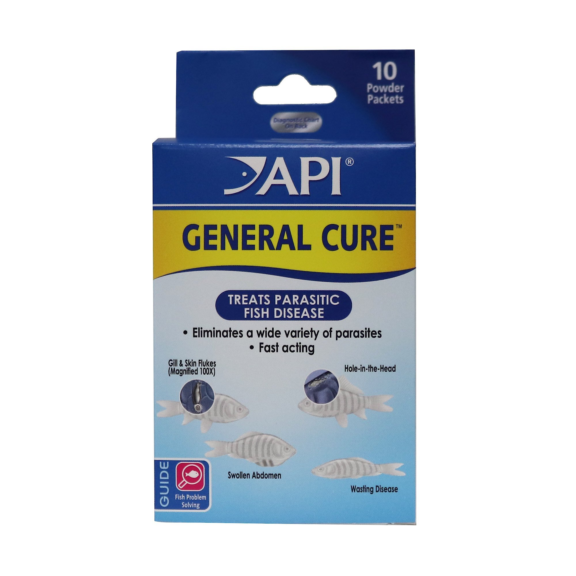 Api General Cure Freshwater & Saltwater Aquarium Parasitic Fish Disease 