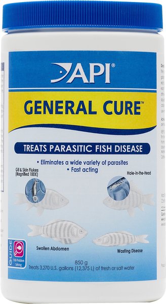 API General Cure Freshwater & Saltwater Aquarium Parasitic Fish Disease ...