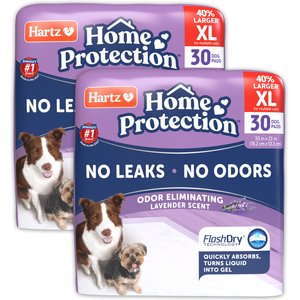 Hartz Home Protection No Odor No Leaks Lavender Scented X-Large Dog Pads, 30 x 21-in, 60 count