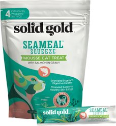 Solid Gold Seameal Salmon Flavor Grain-Free Lickable Cat Treats, .05-oz tube, 4 count