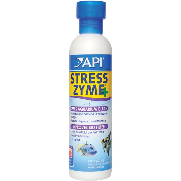 API Stress Zyme Freshwater & Saltwater Aquarium Water Cleaner, 8oz
