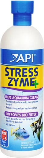 API Stress Zyme Freshwater & Saltwater Aquarium Water Cleaner, 16-oz bottle