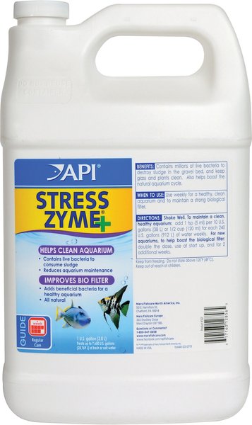 API Stress Zyme Freshwater & Saltwater Aquarium Water Cleaner, 1-gal bottle slide 1 of 8