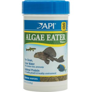 API Algae Eater Wafers Fish Food, 3.7-oz bottle