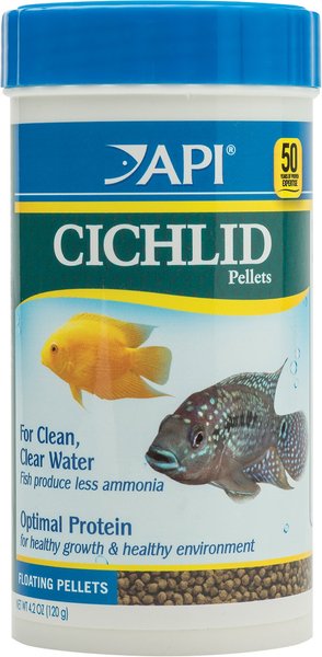 API Large Floating Pellets Cichlid Fish Food, 4.2-oz bottle slide 1 of 8