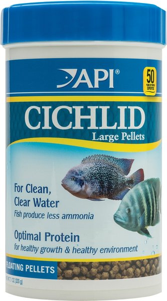 API Large Floating Pellets Cichlid Fish Food, 7.1-oz bottle slide 1 of 8