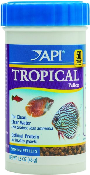 API Sinking Pellets Tropical Fish Food, 1.6-oz bottle slide 1 of 8