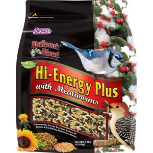 Brown's Bird Lover's Blend Hi-Energy Plus with Mealworms Wild Bird Food, 5-lb bag