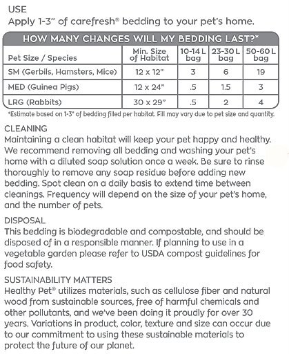 Carefresh Small Animal Bedding, Blue, 50-L