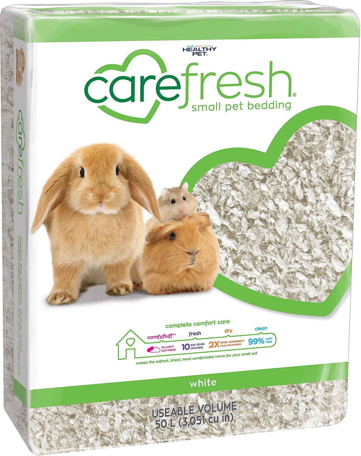 CAREFRESH Small Animal Bedding, White, 50-L 