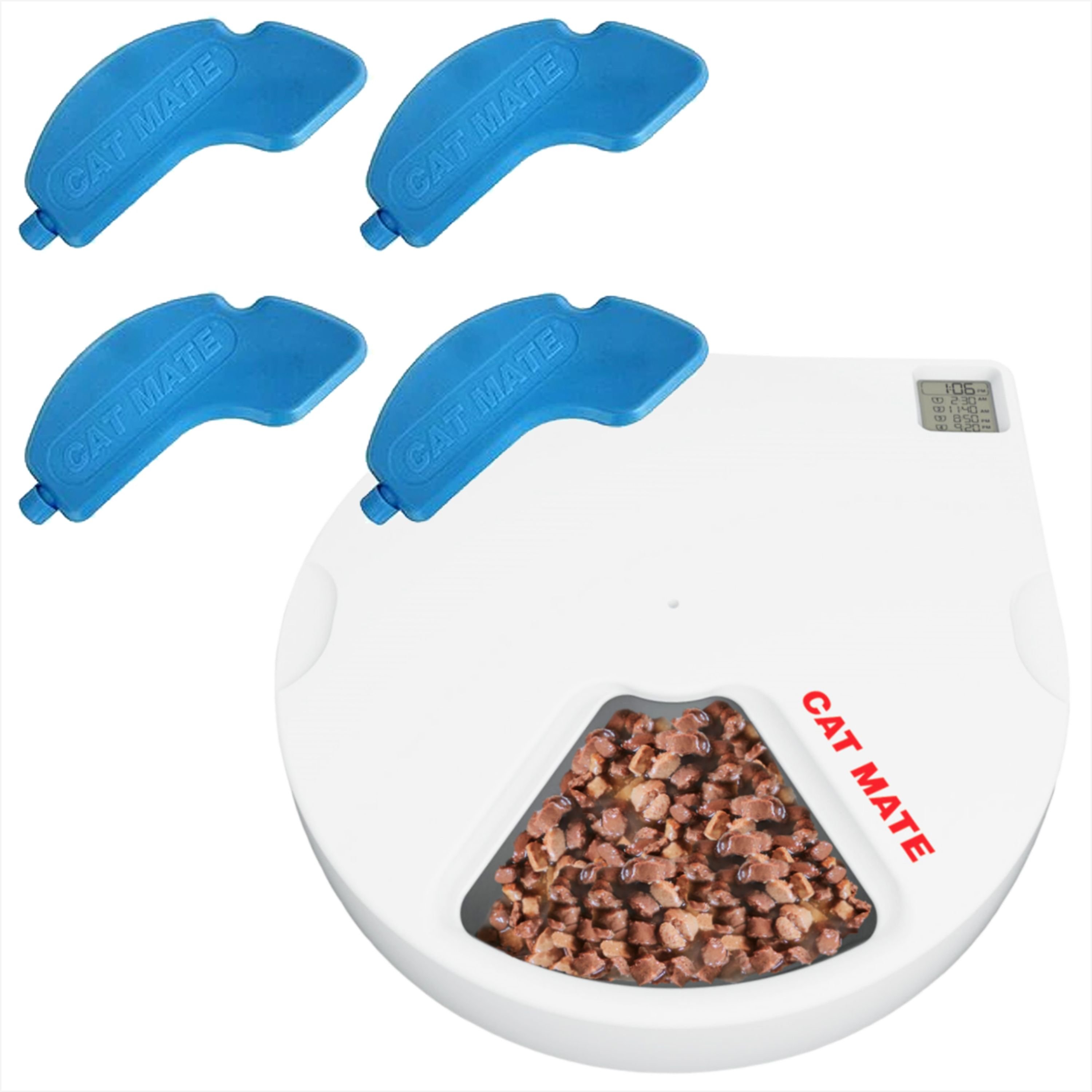 CAT MATE C500 Digital 5 Meal Automatic Dog & Cat Feeder & Closer Pets