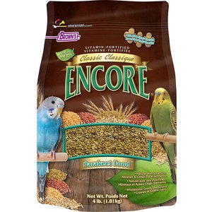Brown's Encore Classic Natural Parakeet Food, 4-lb bag