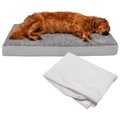 FurHaven NAP Ultra Plush Orthopedic Deluxe Bed + Water-Resistant Cat & Dog Bed Mattress Liner, Jumbo