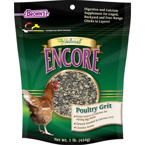 Brown's Encore Natural Poultry Grit Plus Chicken Feed, 16-oz bag