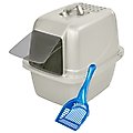 Van Ness Enclosed Cat Litter Pan, Large White + Litter Scoop