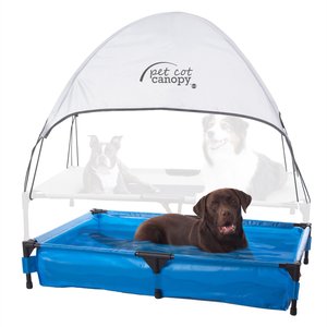 K&H Pet Products Pool & Bath, X-Large + Cot Canopy for Elevated Dog Bed, X-Large