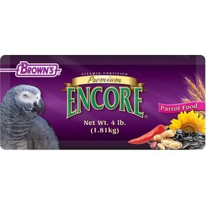Brown's Encore Premium Parrot Food, 4-lb bag